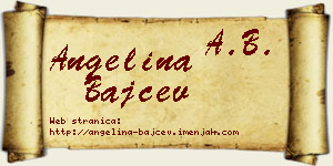 Angelina Bajčev vizit kartica